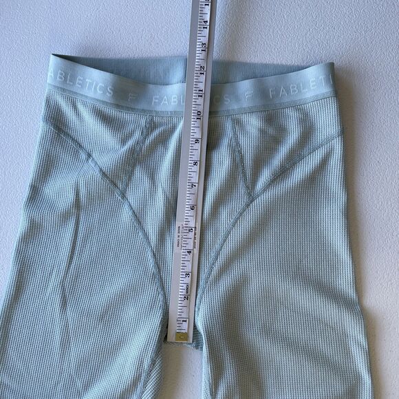Fabletics Leggings Women's M Pull On Waffle Knit Mint Elastic Waist Athletic - Picture 8 of 10